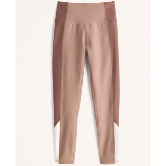 Abercrombie & Fitch YPB sculptLUX 7/8-Length Willow Color-block Leggings Size CA - Picture 2 of 10